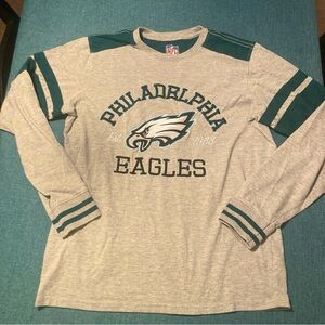 NFL Philadelphia Eagles Long Sleeve Tee - Gray & Green
